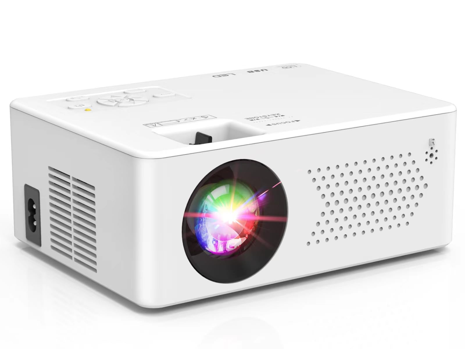 PURSHE Mini Bluetooth Projector, Full HD 1080P Supported Portable Outdoor Movie Projector for iOS, Android, Windows, Compatible with TV Stick/HDMI/Smartphone/PS4/USB [Remote Included] - CookCave