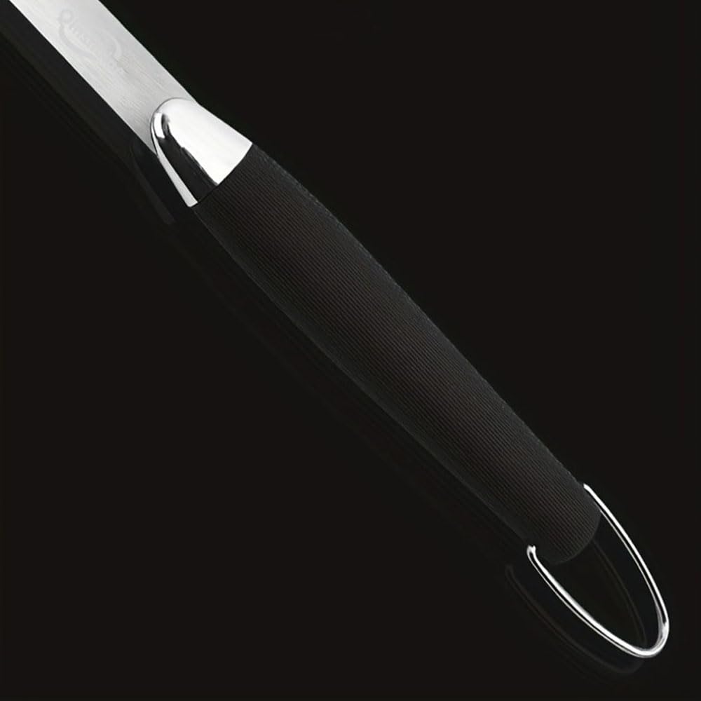 Qinshaine Barbecue Tool Fork, Stainless Steel Fork With Soft Plastic Handle for Cooking, Barbecue Meat Fork and Camp Cooking Tool. - CookCave