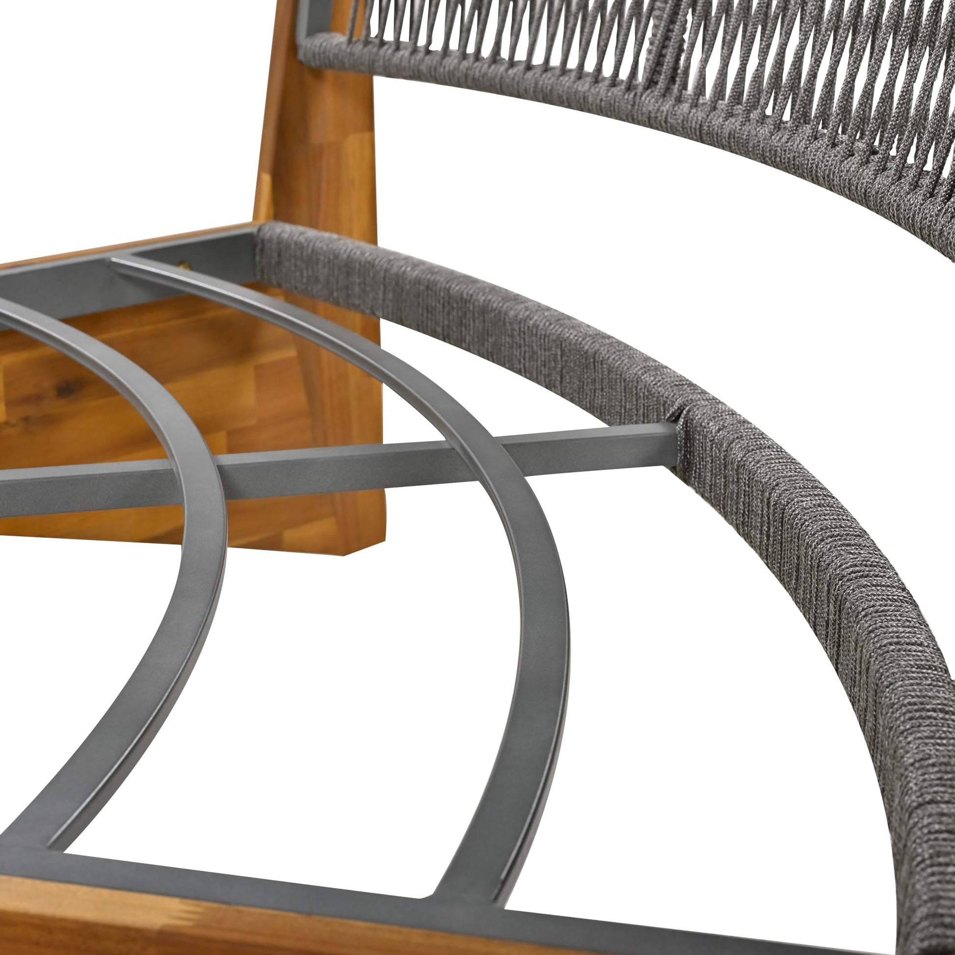 Quarte Outdoor Acacia Wood Round Sofa Set, Half-Moon Sectional Sets with Coffee Table,6-Person Seating Group for Garden, Deck (Beige/Half-Moon*A) - CookCave