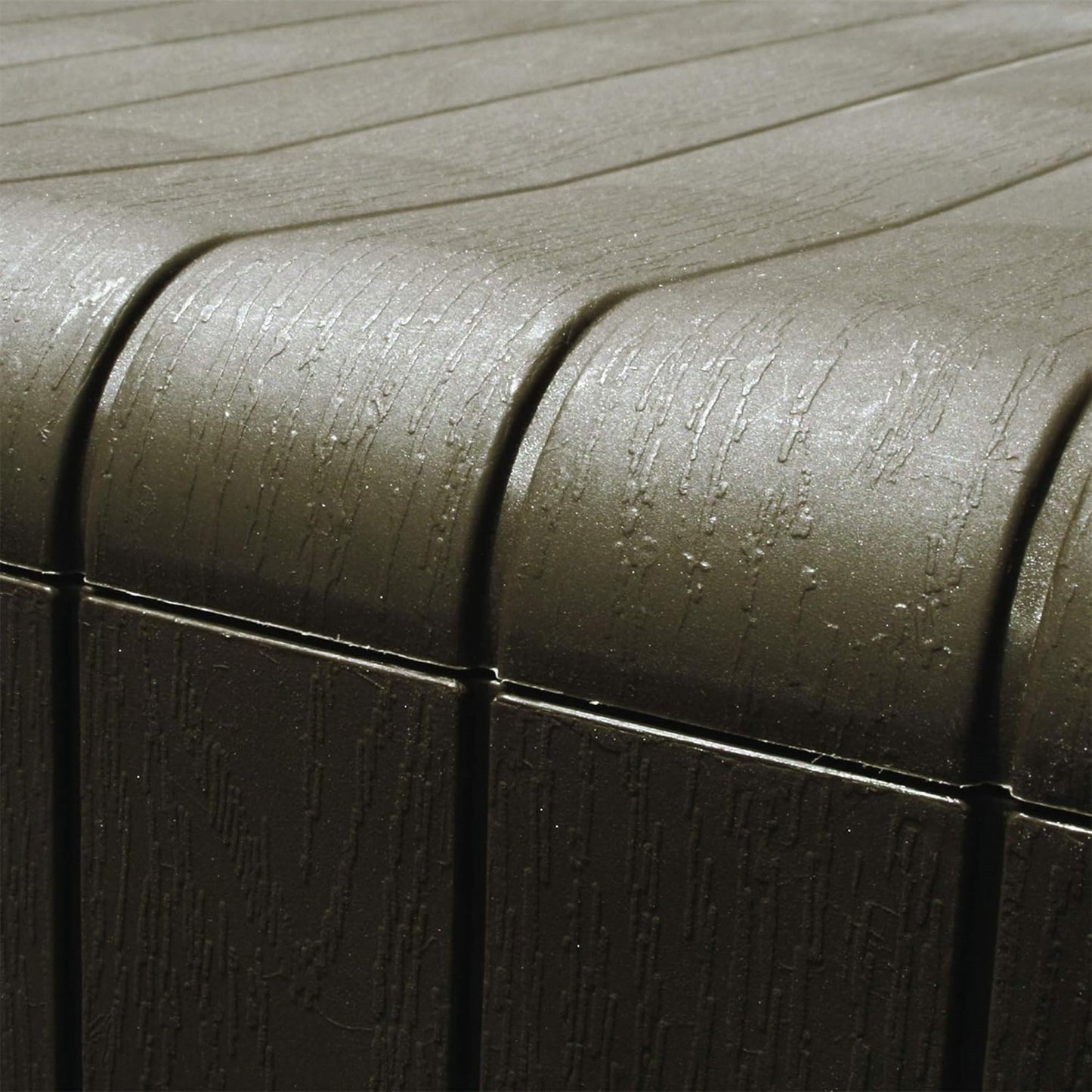 Ram Quality Products 71 Gallon Plastic Outdoor Backyard Storage Bin Deck Box for Patio Furniture Cushions,Tools, and Pool Accessories, Brown - CookCave