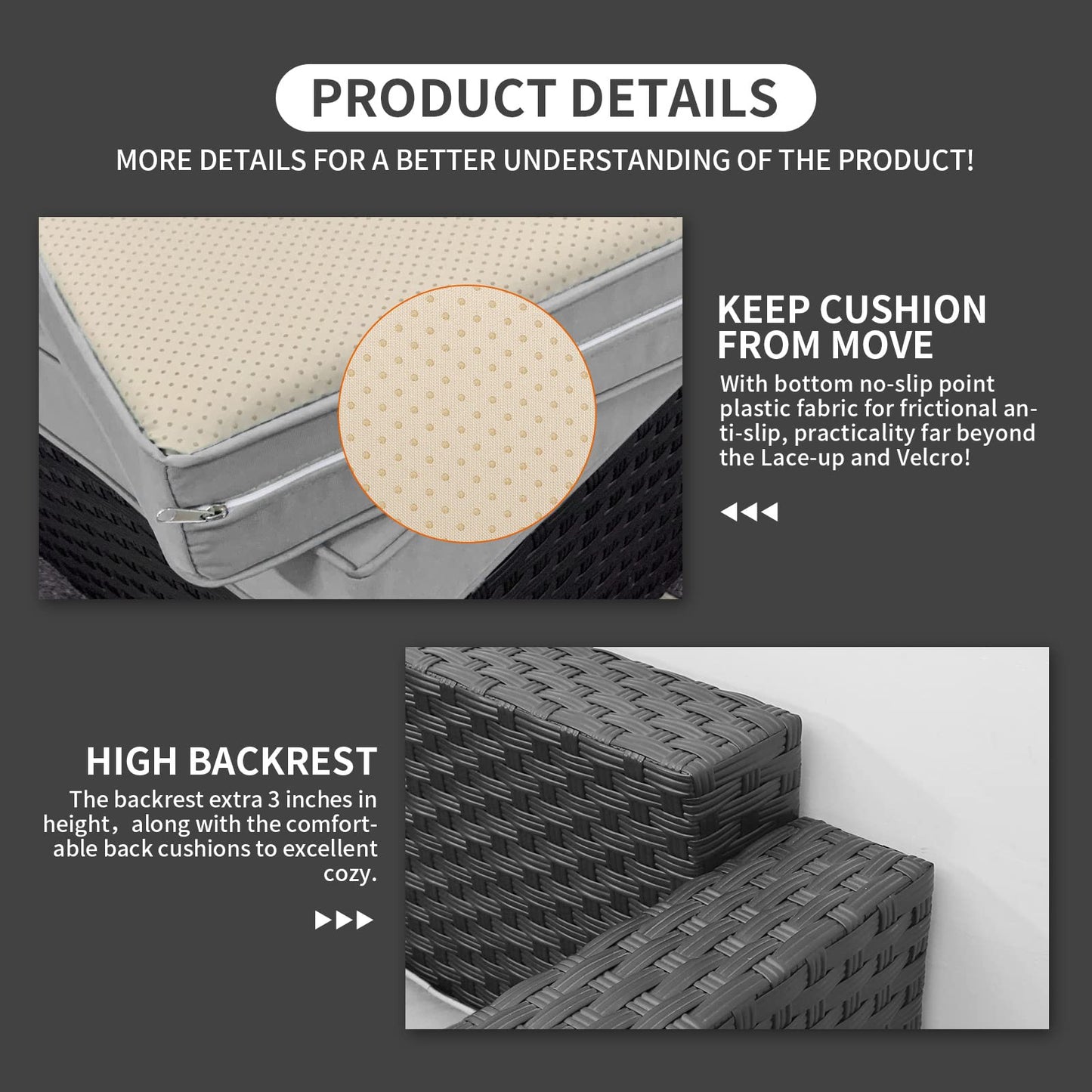 Rattaner Wicker Patio Furniture Outdoor Couch 4 Pcs Patio Furniture Set Outdoor Sectional with Patio Single Chair Outdoor Storage Table All-Weather Non-Slip Cushions Waterproof Covers, Light Grey - CookCave