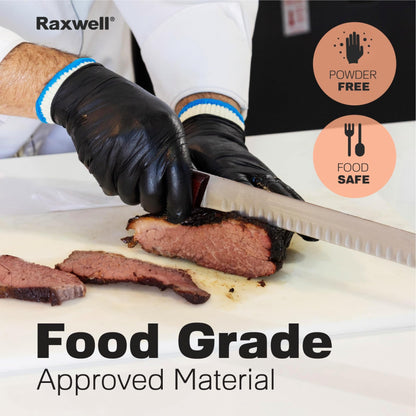 Raxwell BBQ Gloves - 6 Heat Resistant Cotton Liners + 100 Nitrile Food Prep Gloves for Barbecue Smoker, Cooking & Hot Food - Size Large - BBQ Accessories - Grilling Accessories - CookCave