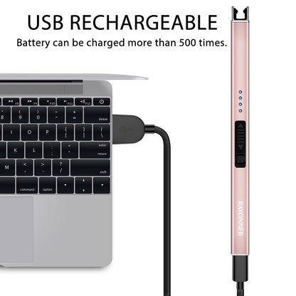 RAYONNER Lighter Electric Candle Lighters Rechargeable USB Lighter Arc Lighters for Candle Camping (1Pack, Rose Gold) - CookCave