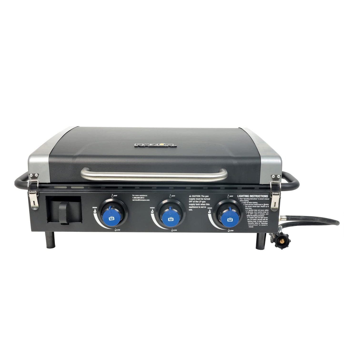 Razor Griddle Gas Grill & Griddle for Backyard Cooking and Camping, Portable Tabletop Stove - CookCave