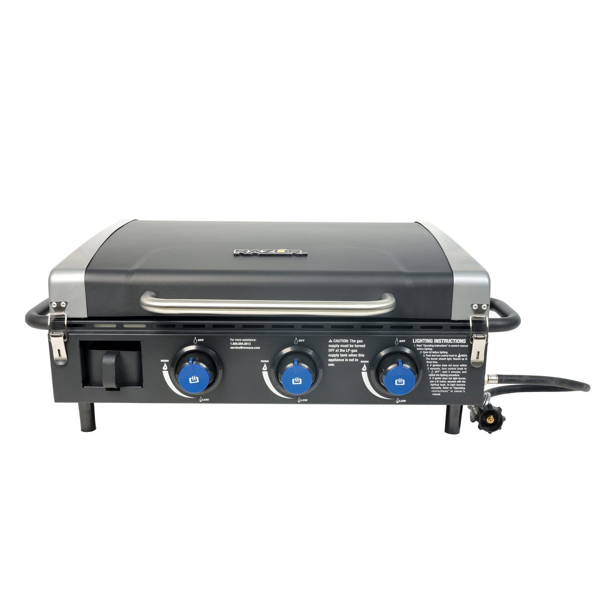 Razor Griddle Gas Grill & Griddle for Backyard Cooking and Camping, Portable Tabletop Stove - CookCave