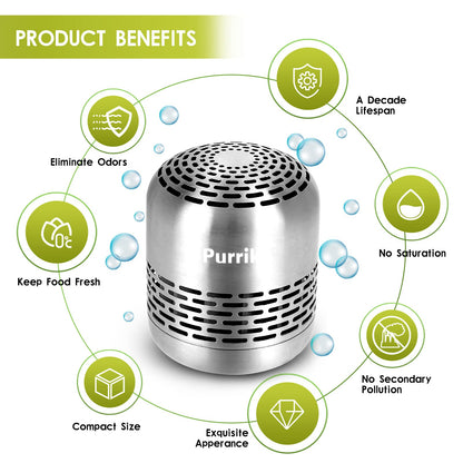 Refrigerator Deodorizer,Lasts for 10 Years,Refrigerator Odor Eliminator,Fridge Deodorizer,More Effective Than Baking Soda Bamboo Air Purifying Bags - CookCave