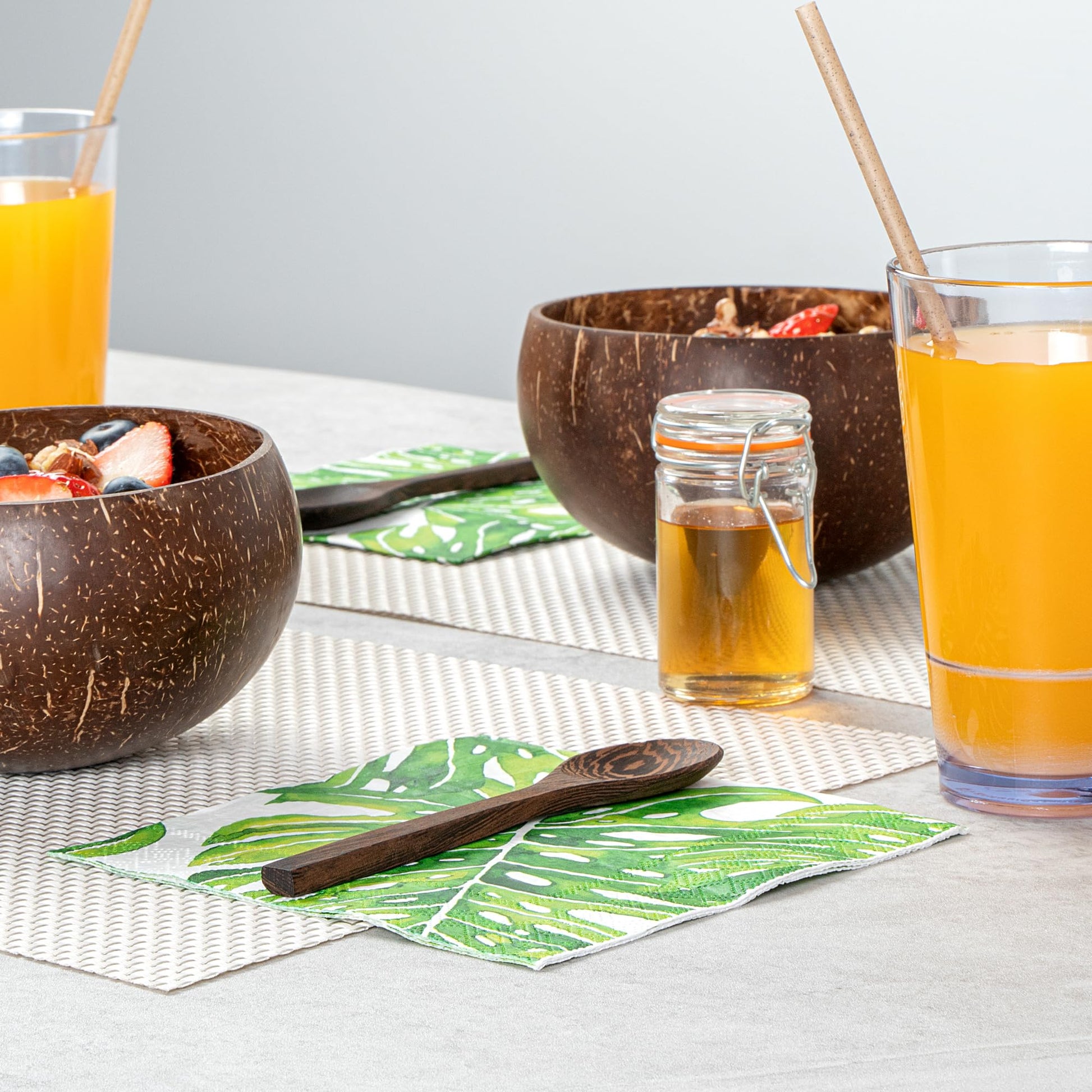 Restaurantware - Coco Casa 6.3 Inch Serving Spoon, 1 Greaseproof Wooden Spoon - Durable, Sustainable, Ebony Wood Serving Flatware, For Serving With Hot And Cold Foods - CookCave