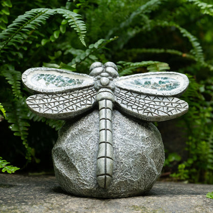 Rezpuao Garden Statue Dragonfly,Solar Dragonfly Decor for Outdoor,Resin Dragonflies Figurine with Solar Light for Patio,Balcony,Yard,Lawn Ornament,Perfect Garden Gift - CookCave