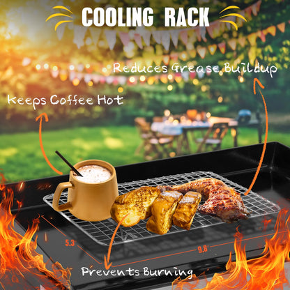 RINPIR 33PCS Griddle Accessories Kit for Blackstone, Flat Top Grill Accessories Tools with Cooling Rack, Melting Dome and Burger Press, Professional Hibachi Spatula Gift Set for Outdoor Teppanyaki BBQ - CookCave