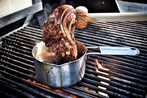 Rocky Mountain Goods Basting Barbecue Mop - Large - Long Handle to Keep Your Hand Away from The Heat - Large mop for Quicker basting - Solid Wood - CookCave