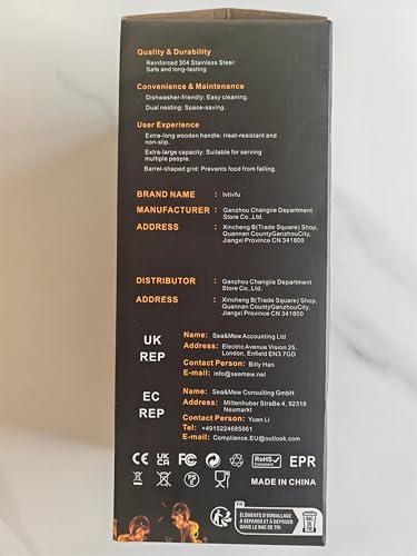 Rolling Grill Baskets(2PCS, Hexagon), Removable Wooden Handle, 304 Stainless Steel, Nesting Grilling Net, BBQ Accessories Tools for Vegetables Shrimp, Outdoor Cooking Camping, Birthday Gifts for Men Dad Husband - CookCave