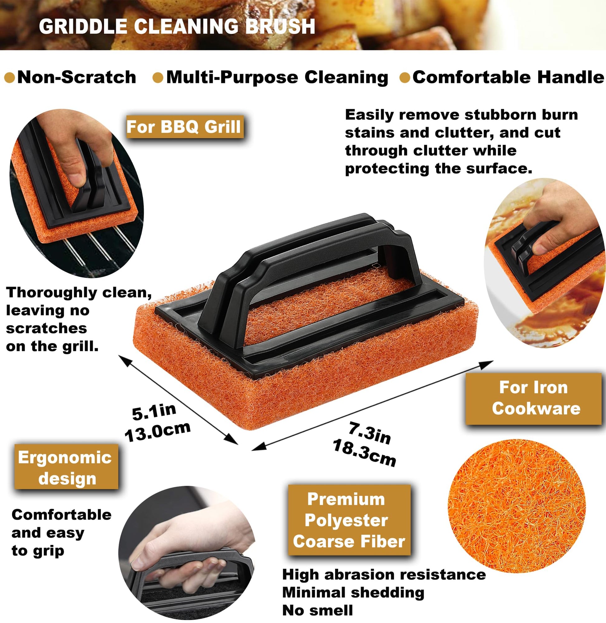 ROMANTICIST 8Pc Professional Griddle Accessories Kit - Heavy Duty Stainless Steel Grill Spatula Set for Grill Griddle Hibachi Flat Top Outdoor Cooking - Great Grill Gift on Birthday Wedding - CookCave