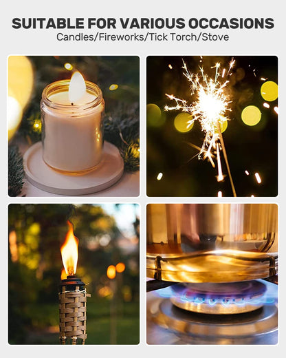 RONXS Electric Lighter, Candle Lighters USB Rechargeable Arc Lighter with Hanging Hook, LED Battery Display Long Lighters for Candle Grill BBQ Home Outdoor - CookCave