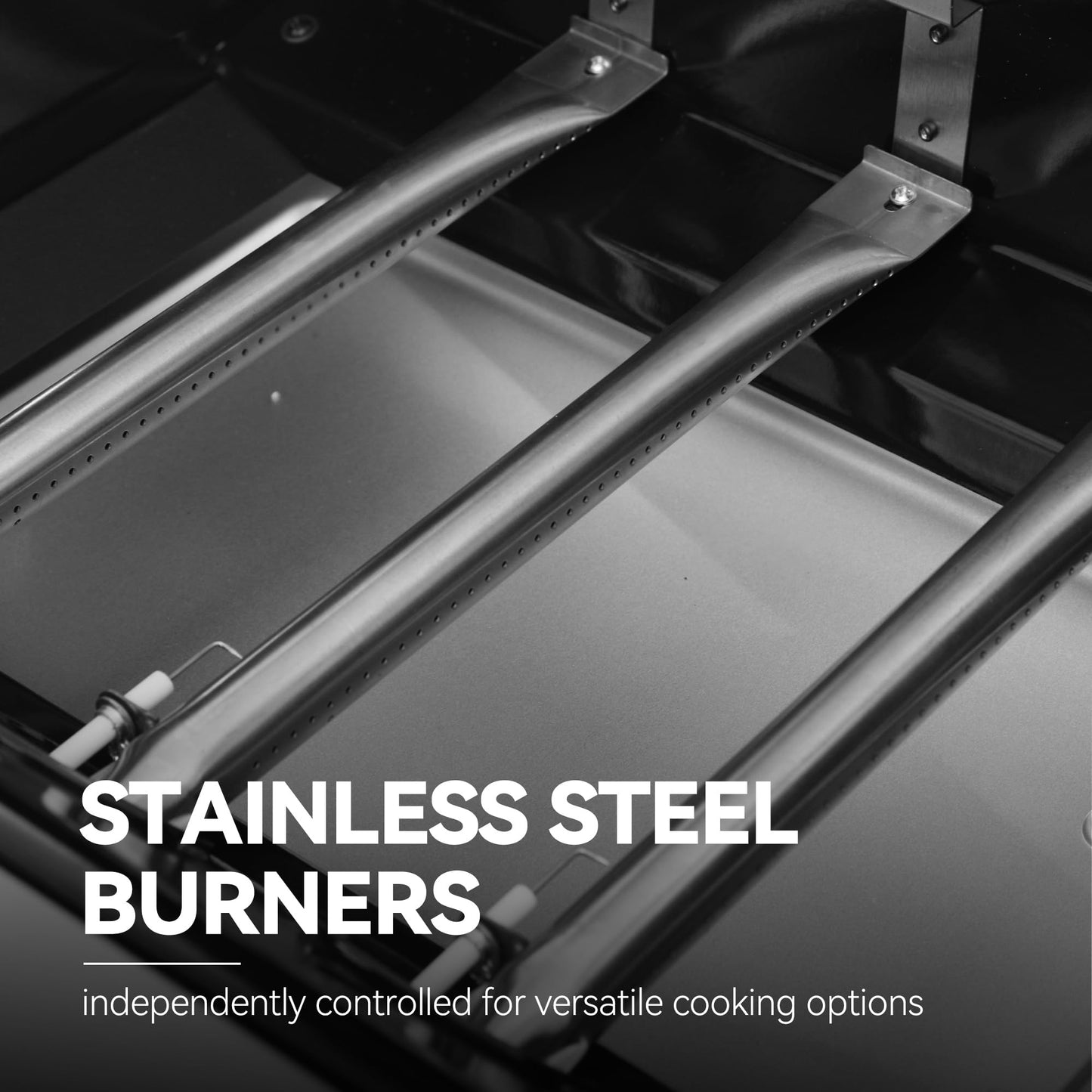 Royal Gourmet 4-Burner Propane Gas Grill with Warming Rack, Outdoor BBQ Grill with 34,000 BTUs Output for Patio Garden Barbecue Grilling, Black & Silver - CookCave