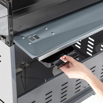 Royal Gourmet 5-Burner Propane Gas Grill with Side Burner, Stainless Steel Barbeque Grills, Silver, GA5404S - CookCave