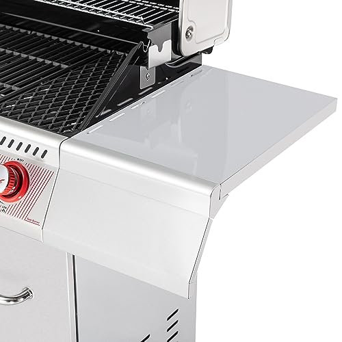 Royal Gourmet 5-Burner Propane Gas Grill with Side Burner, Stainless Steel Barbeque Grills, Silver, GA5404S - CookCave