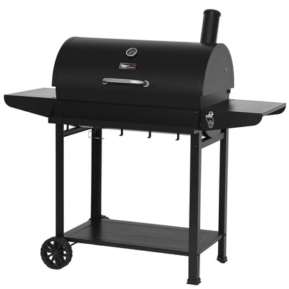 Royal Gourmet CC1830T 30-Inch Barrel Charcoal Grill with Warming Rack & Front Storage Basket, Outdoor BBQ Grill with 627 sq. in. Grilling Area for Backyard Barbecue Cooking Party, Black - CookCave