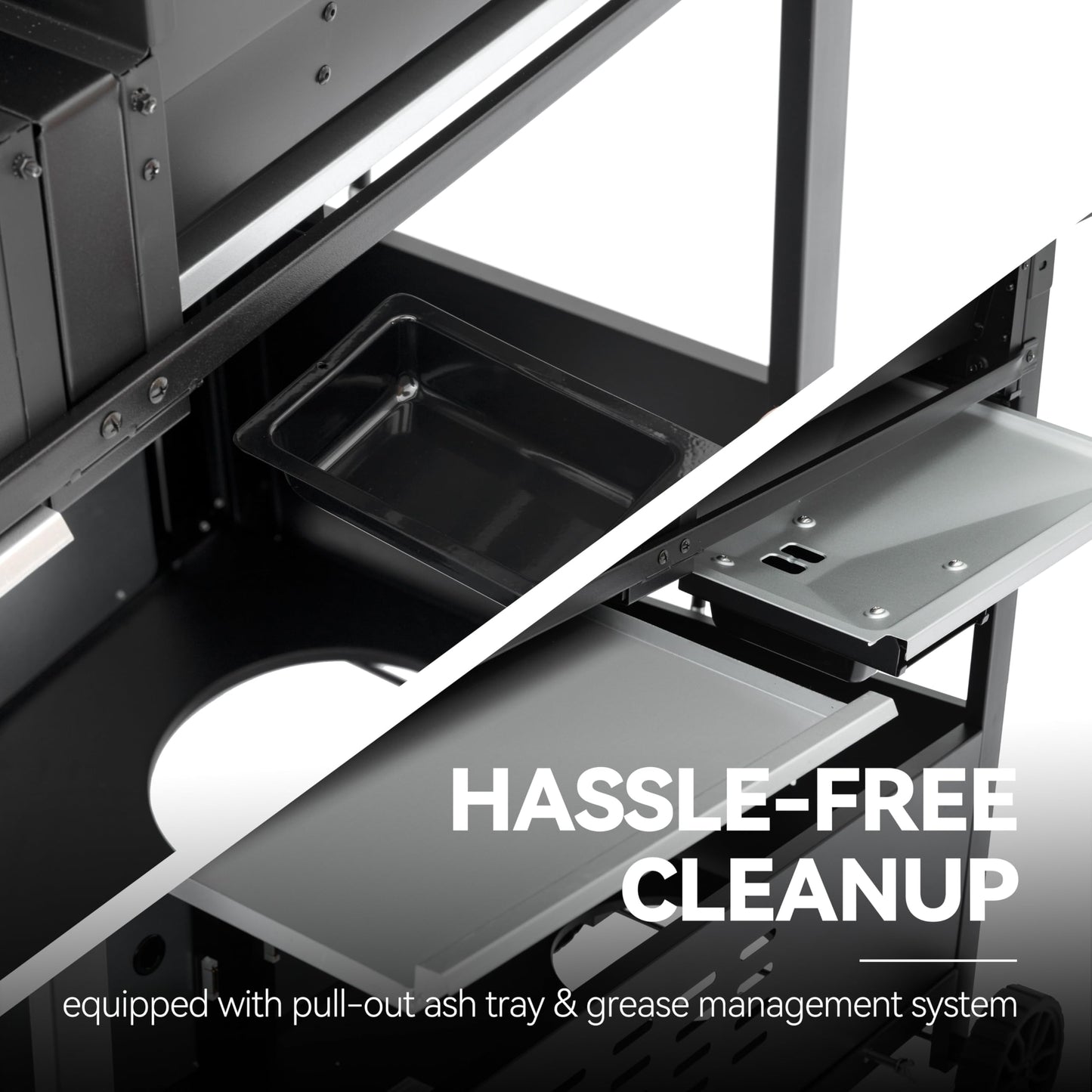 Royal Gourmet ZH3002N Propane Gas and Charcoal Grill Combo, Dual Fuel BBQ Grill with 2 Side Shelves for Outdoor Patio Garden Backyard Barbecue, 20,000 BTUs, Silver & Black - CookCave