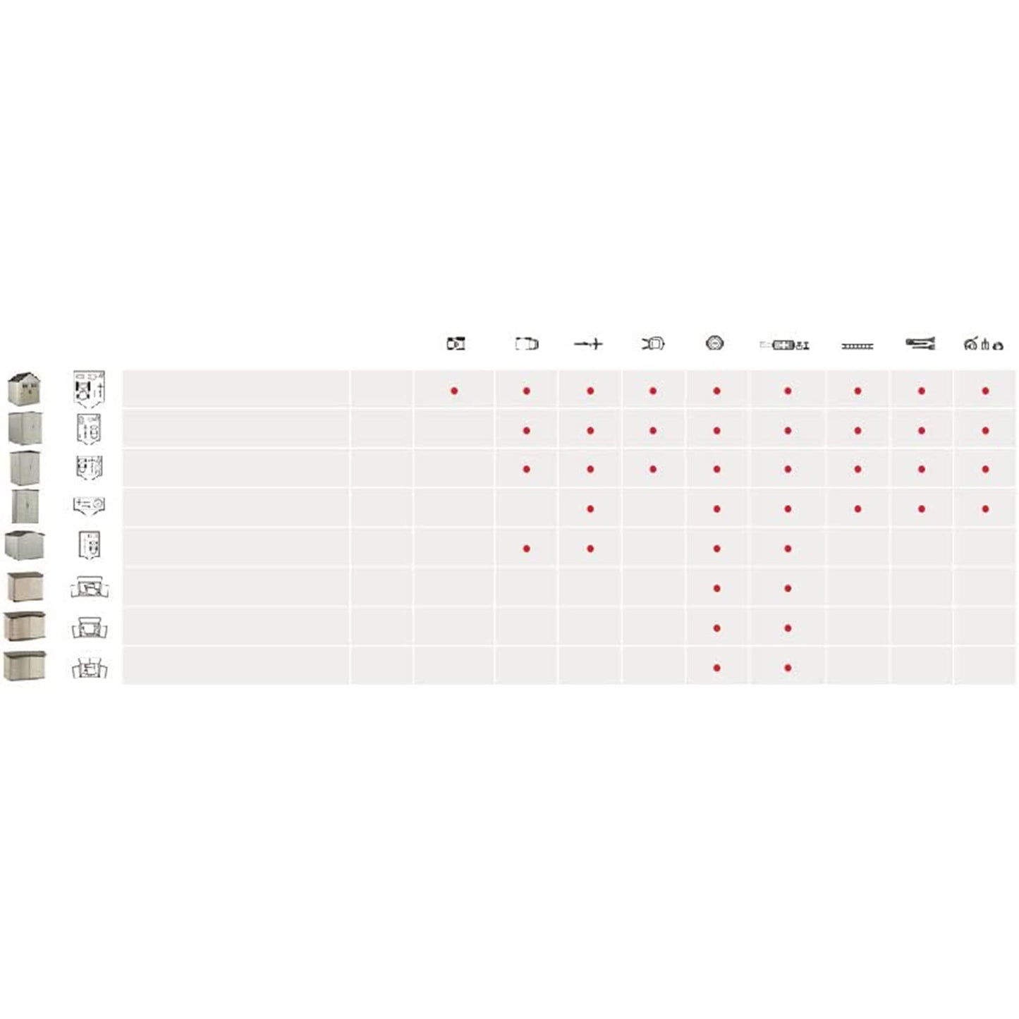 Rubbermaid Small Horizontal Resin Outdoor Storage Shed With Floor (4.5 x 3 Ft) Weather Resistant, Beige/Brown, Organization for Home/Backyard/Pool Chemicals/Toys/Garden Tools/Porch/Patio Cushions - CookCave