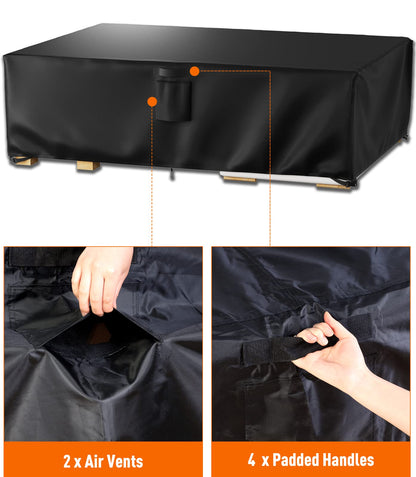 Ruimoy Patio Furniture Covers, Outdoor Furniture Cover Waterproof, General Purpose, Outside Table and Chair Covers, Heavy Duty 600D (108 Inch L x 82 Inch W x 27.9 Inch H) - CookCave