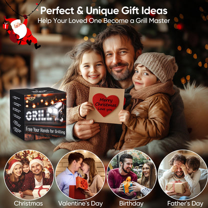 RVZHI Grill Light Grilling Accessories: Men Gifts for Fathers Day Grilling Gifts for Dad Husband - Smoker BBQ Accessories for Outdoor Grill - BBQ Light with Two Brightness Settings Batteries Included - CookCave