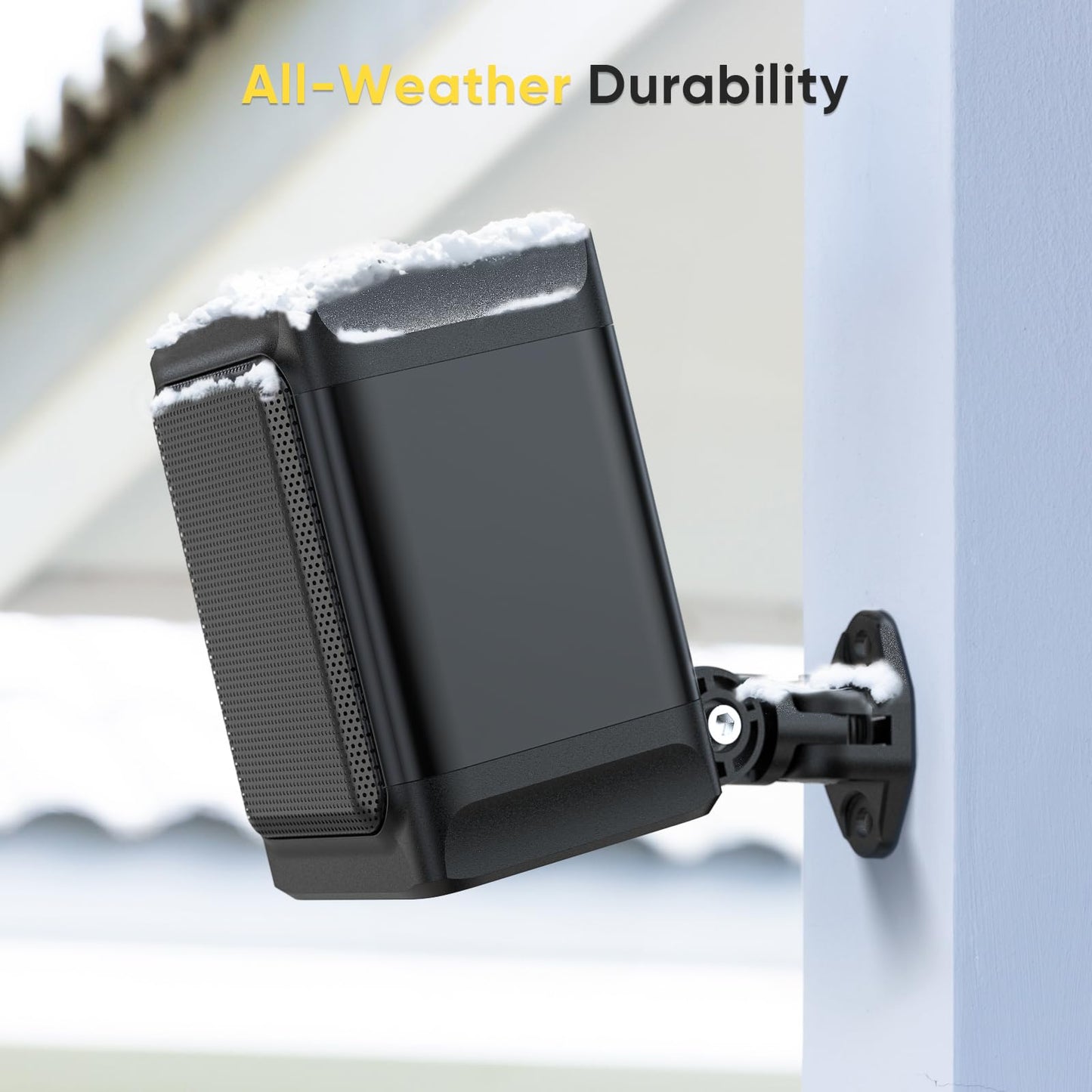 Saiyin Outdoor Indoor Speakers, Marine Grade Mount Speakers, Surround Sound Speakers with Wall Mount Brackets for Boat, Patio, Garage, Home Surround System, One Pair - CookCave