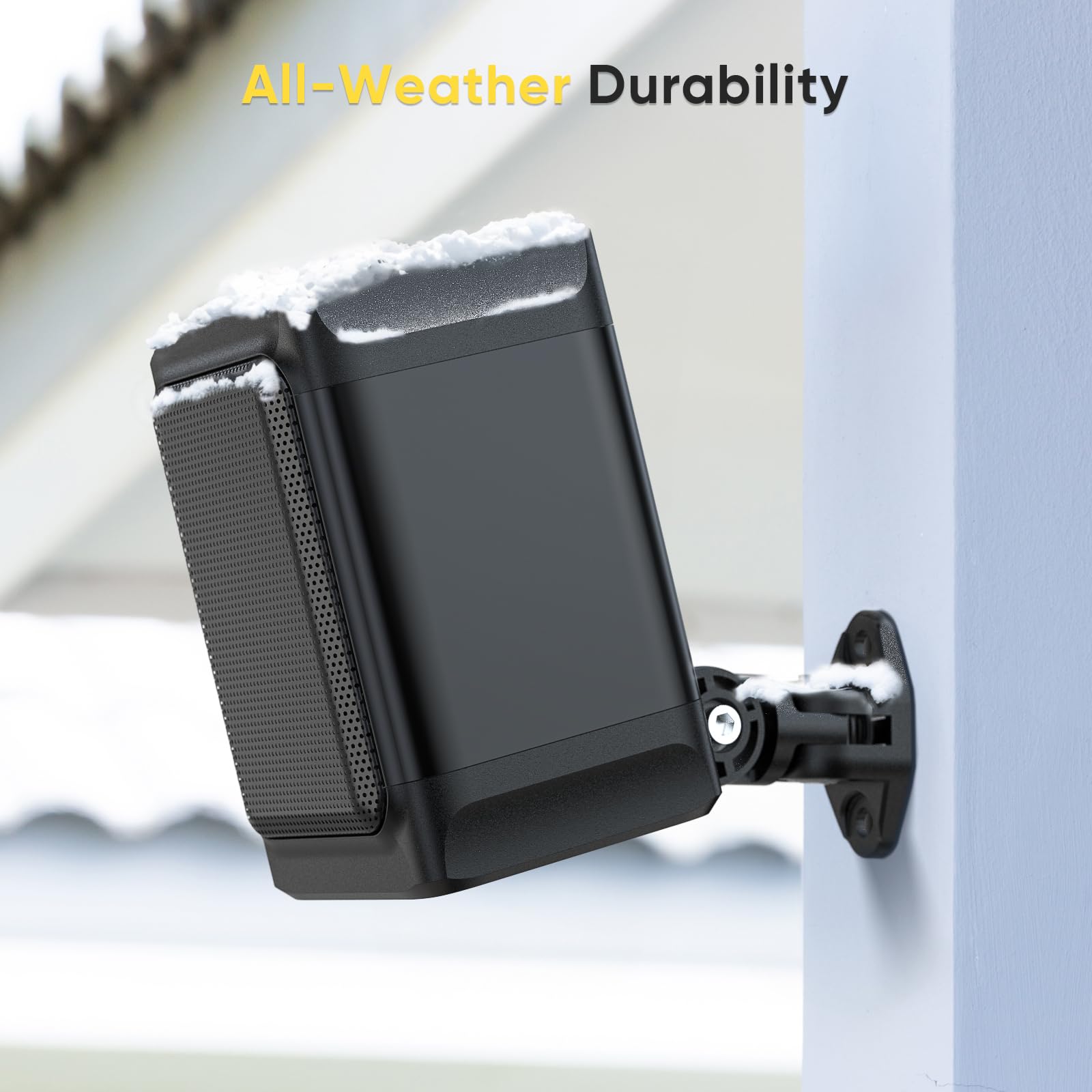 Saiyin Outdoor Indoor Speakers, Marine Grade Mount Speakers, Surround Sound Speakers with Wall Mount Brackets for Boat, Patio, Garage, Home Surround System, One Pair - CookCave