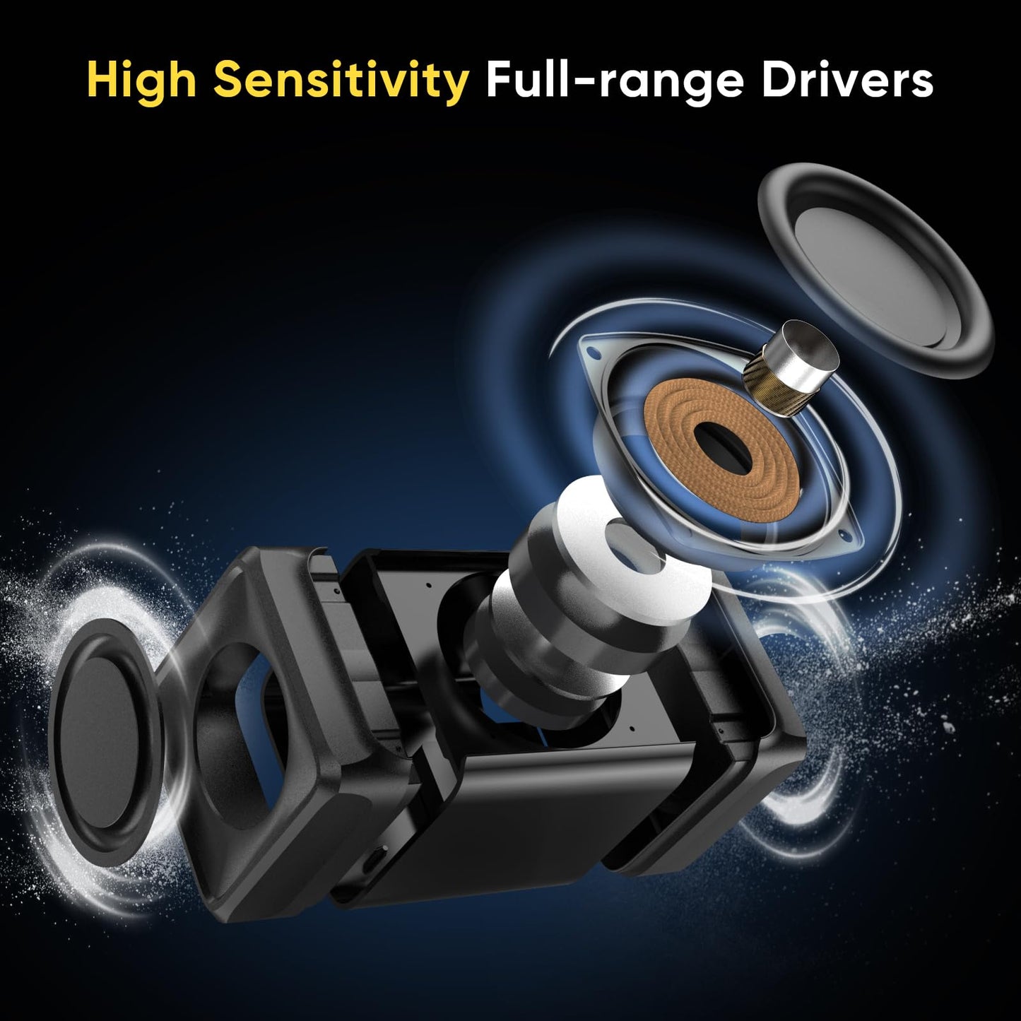 Saiyin Outdoor Indoor Speakers, Marine Grade Mount Speakers, Surround Sound Speakers with Wall Mount Brackets for Boat, Patio, Garage, Home Surround System, One Pair - CookCave