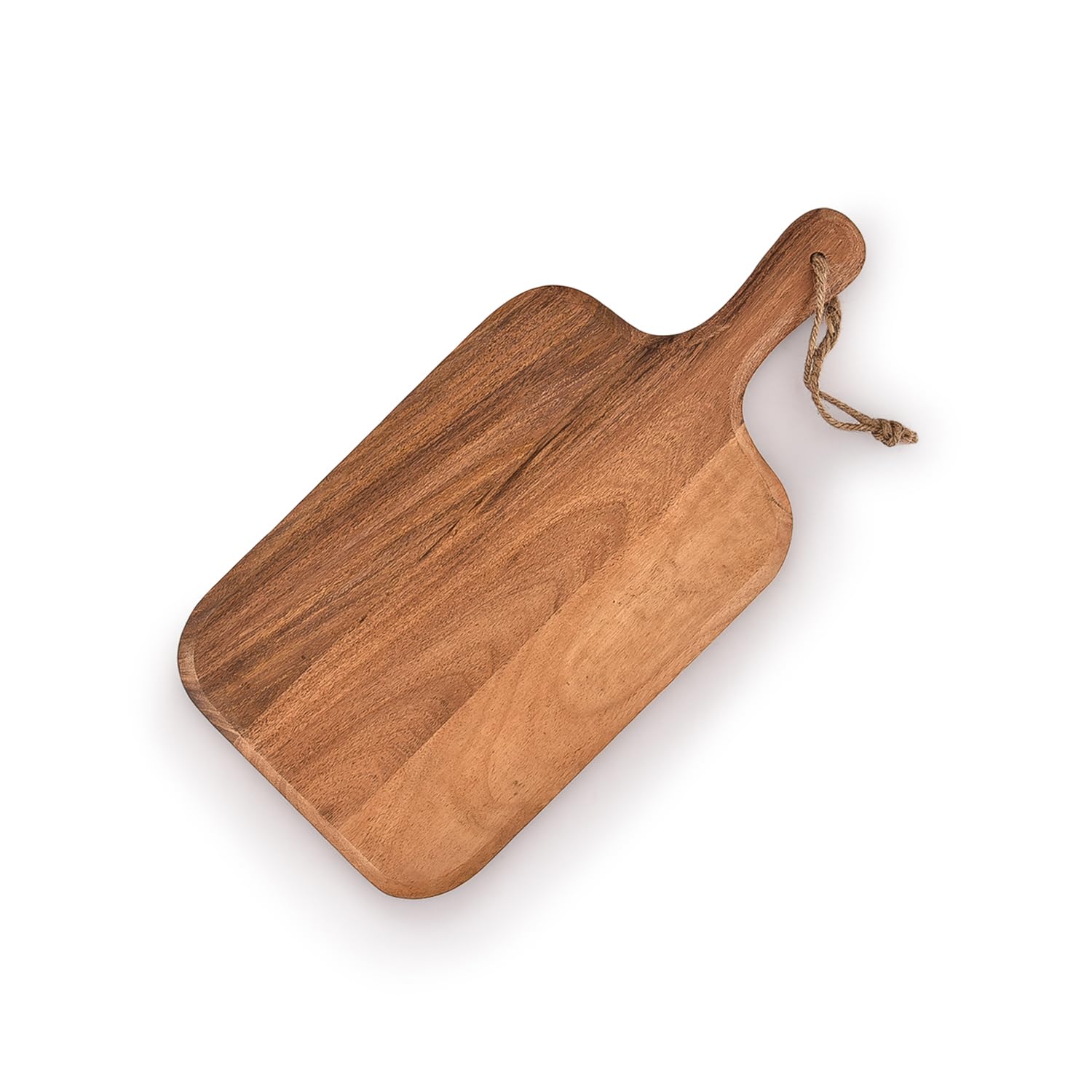 Samhita Acacia Wood Cutting Board, for Meat, Cheese, Bread, Vegetables & Fruits, with Grip Handle (15" x 7") - CookCave