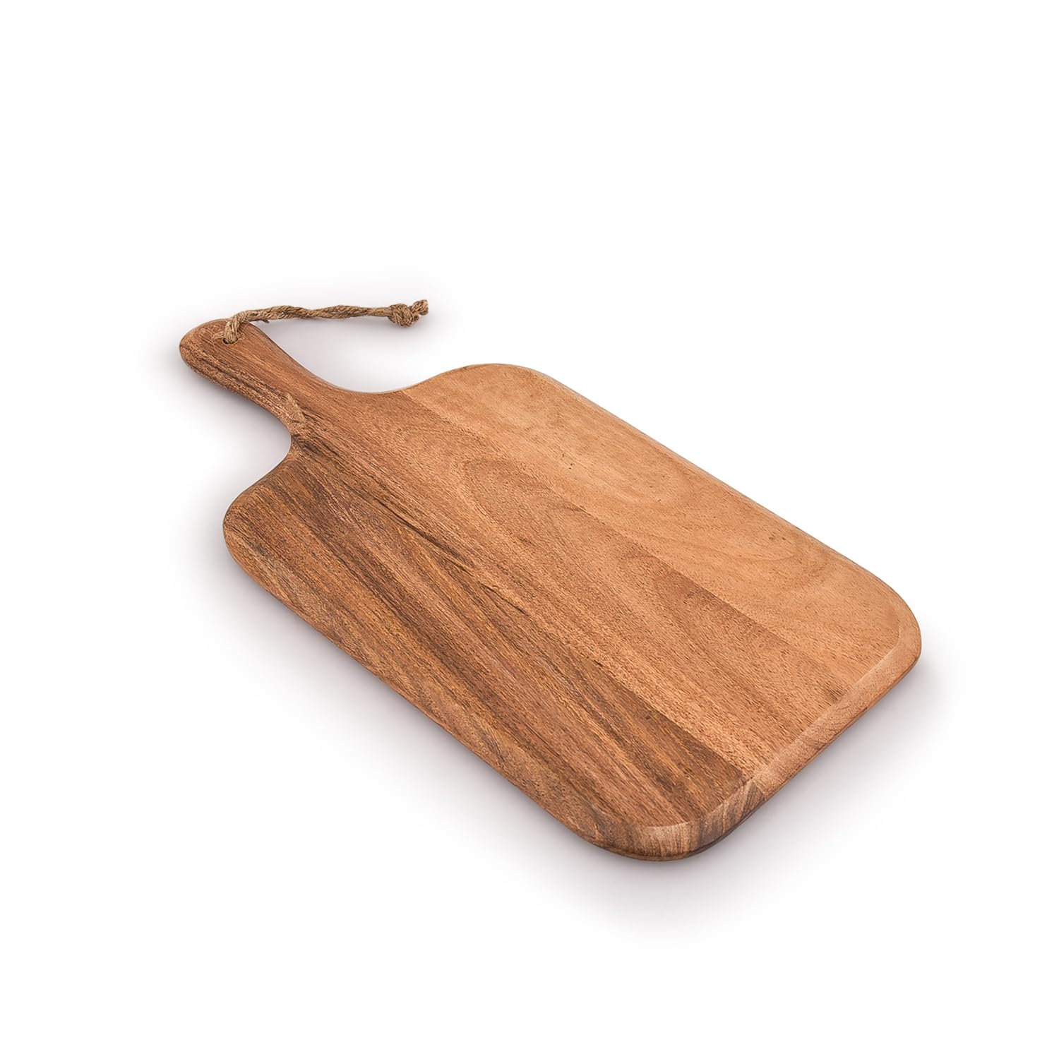 Samhita Acacia Wood Cutting Board, for Meat, Cheese, Bread, Vegetables & Fruits, with Grip Handle (15" x 7") - CookCave
