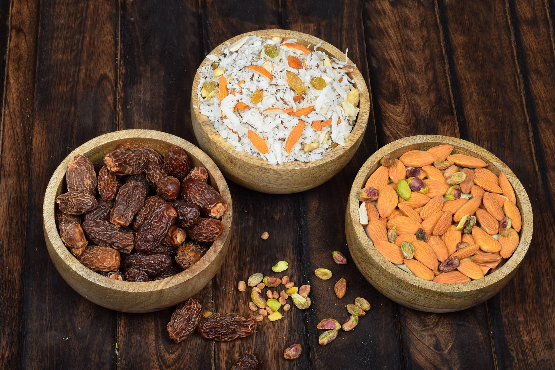 Samhita Mango Wood Round bowl Perfect for Nuts, Candy, Appetizer, Snacks, Olive and Salsa. Looks Absolutely Beautiful With Your Kitchen Setting. (5" x 5" x 2") - CookCave