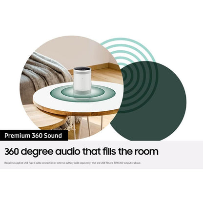 SAMSUNG 30" - 100" The Freestyle FHD HDR Smart Portable Projector for Indoor and Outdoor Home Theater, Big Screen Experience with Premium 360 Sound w/ Alexa Built-In (SP-LSP3BLAXZA) - CookCave