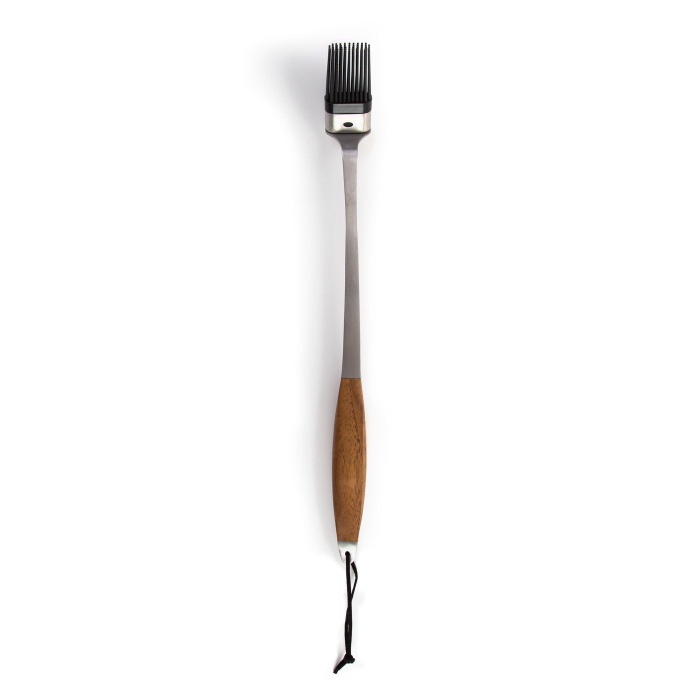 Schmidt Brothers - BBQ Bonded Teak 4 Piece Grilling Accessory Set, Full-Forged Stainless Steel Grilling Utensils Including Spatula, Fork, Basting Brush, and Tongs with All Wood Handles - CookCave