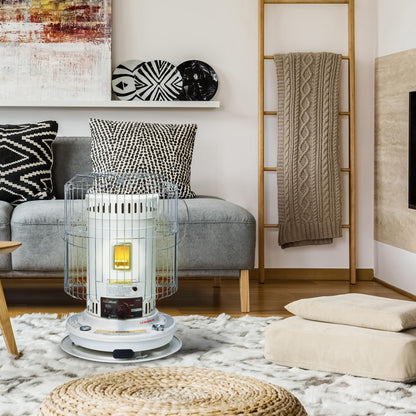 Sengoku Indoor & Outdoor Kerosene Heater, 23,500 BTU, Portable Use, White - CookCave