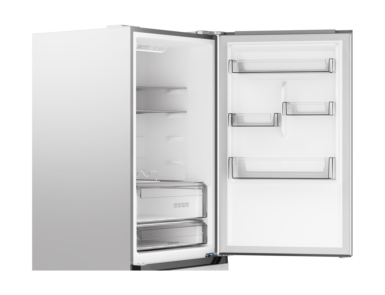 SHARP SJB1255GS Refrigerator with Bottom-Freezer, Counter-Depth, 24 Inch, 11.5 Cubic Foot, Stainless Steel - CookCave