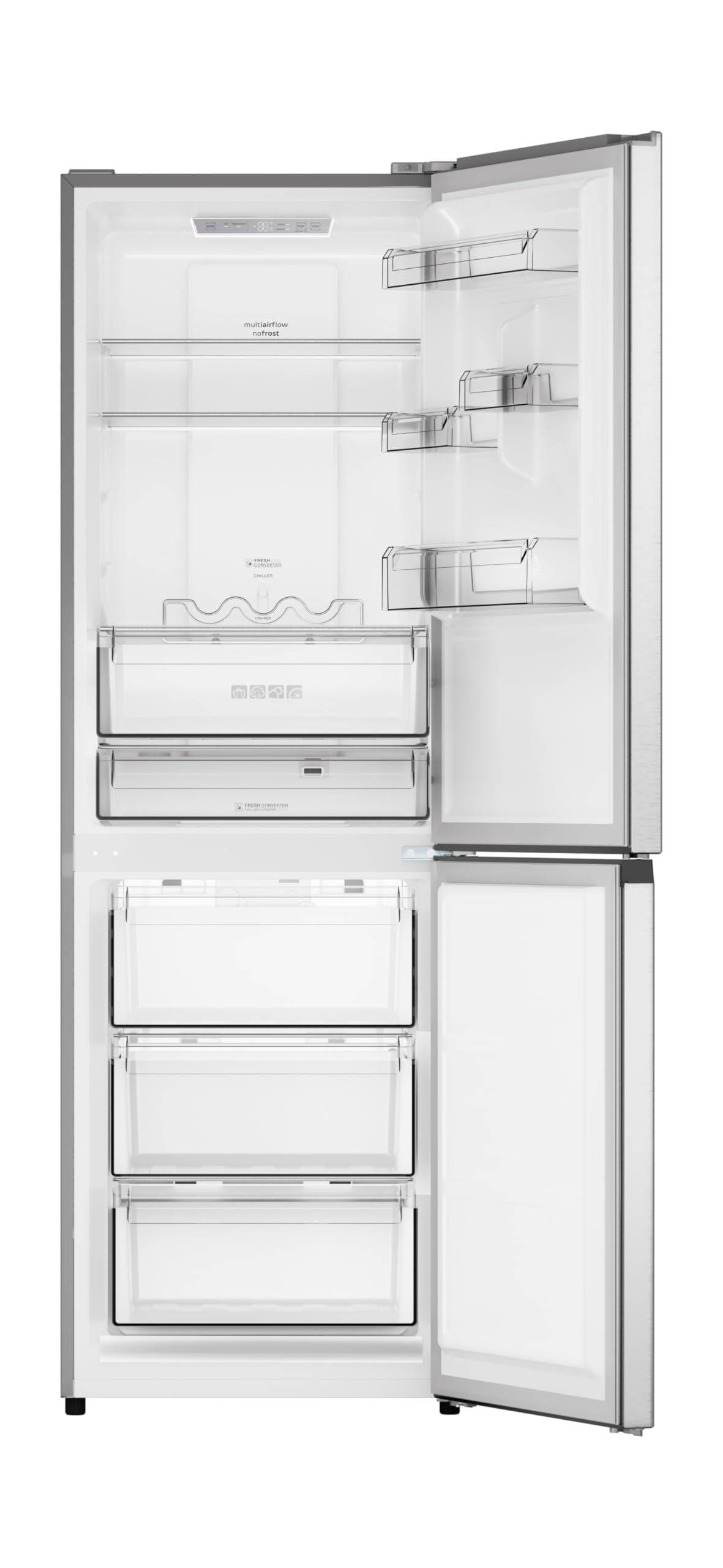 SHARP SJB1255GS Refrigerator with Bottom-Freezer, Counter-Depth, 24 Inch, 11.5 Cubic Foot, Stainless Steel - CookCave