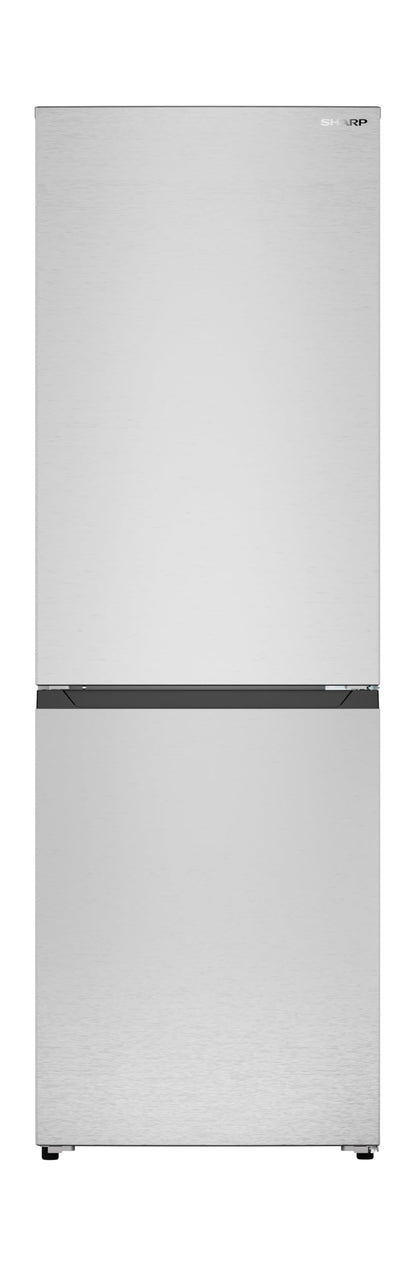 SHARP SJB1255GS Refrigerator with Bottom-Freezer, Counter-Depth, 24 Inch, 11.5 Cubic Foot, Stainless Steel - CookCave