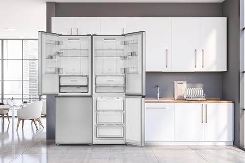 SHARP SJB1255GS Refrigerator with Bottom-Freezer, Counter-Depth, 24 Inch, 11.5 Cubic Foot, Stainless Steel - CookCave