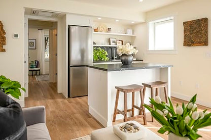 SHARP SJB1255GS Refrigerator with Bottom-Freezer, Counter-Depth, 24 Inch, 11.5 Cubic Foot, Stainless Steel - CookCave