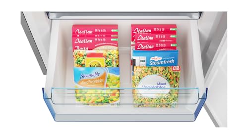 SHARP SJB1255GS Refrigerator with Bottom-Freezer, Counter-Depth, 24 Inch, 11.5 Cubic Foot, Stainless Steel - CookCave