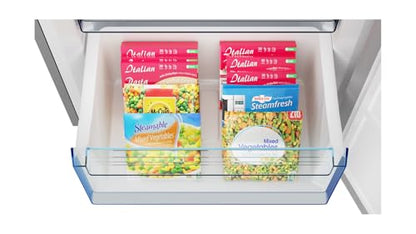 SHARP SJB1255GS Refrigerator with Bottom-Freezer, Counter-Depth, 24 Inch, 11.5 Cubic Foot, Stainless Steel - CookCave