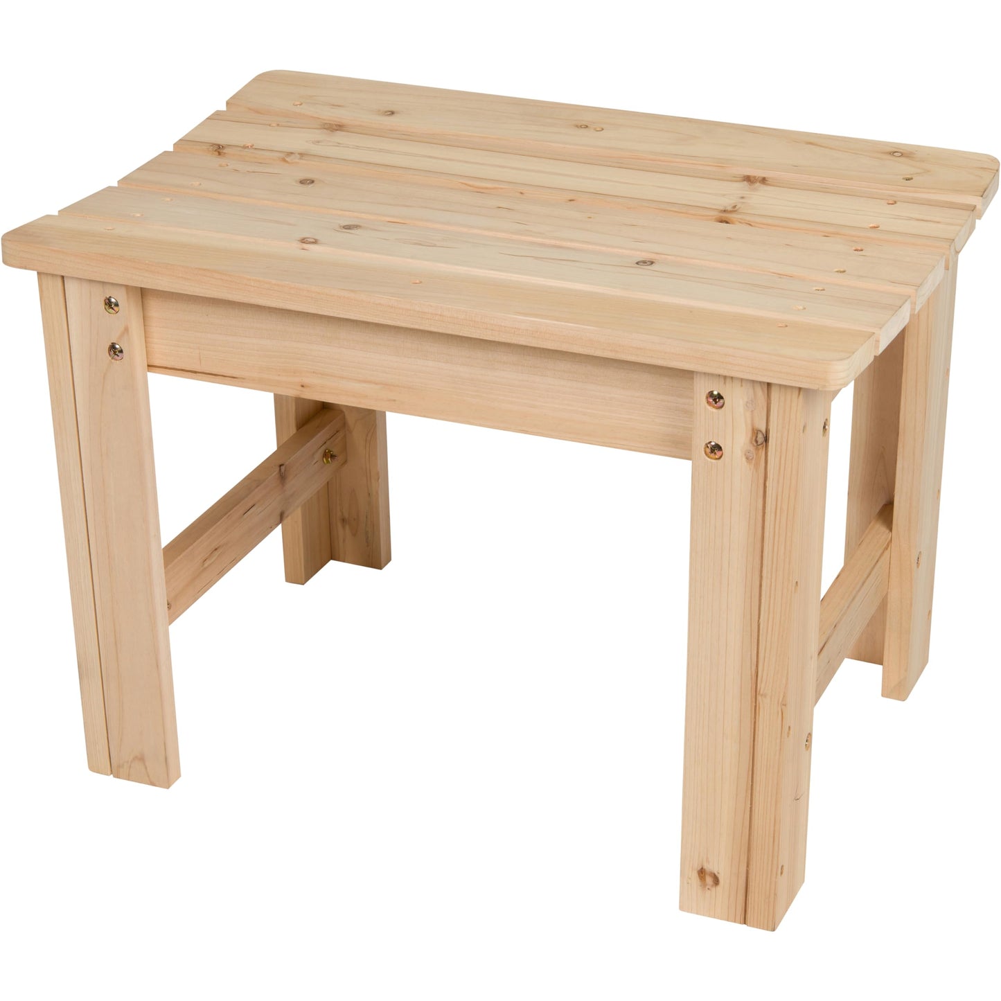 Shine Company Outdoor Wood Backless Patio Garden Bench, 2 Ft, Natural - CookCave