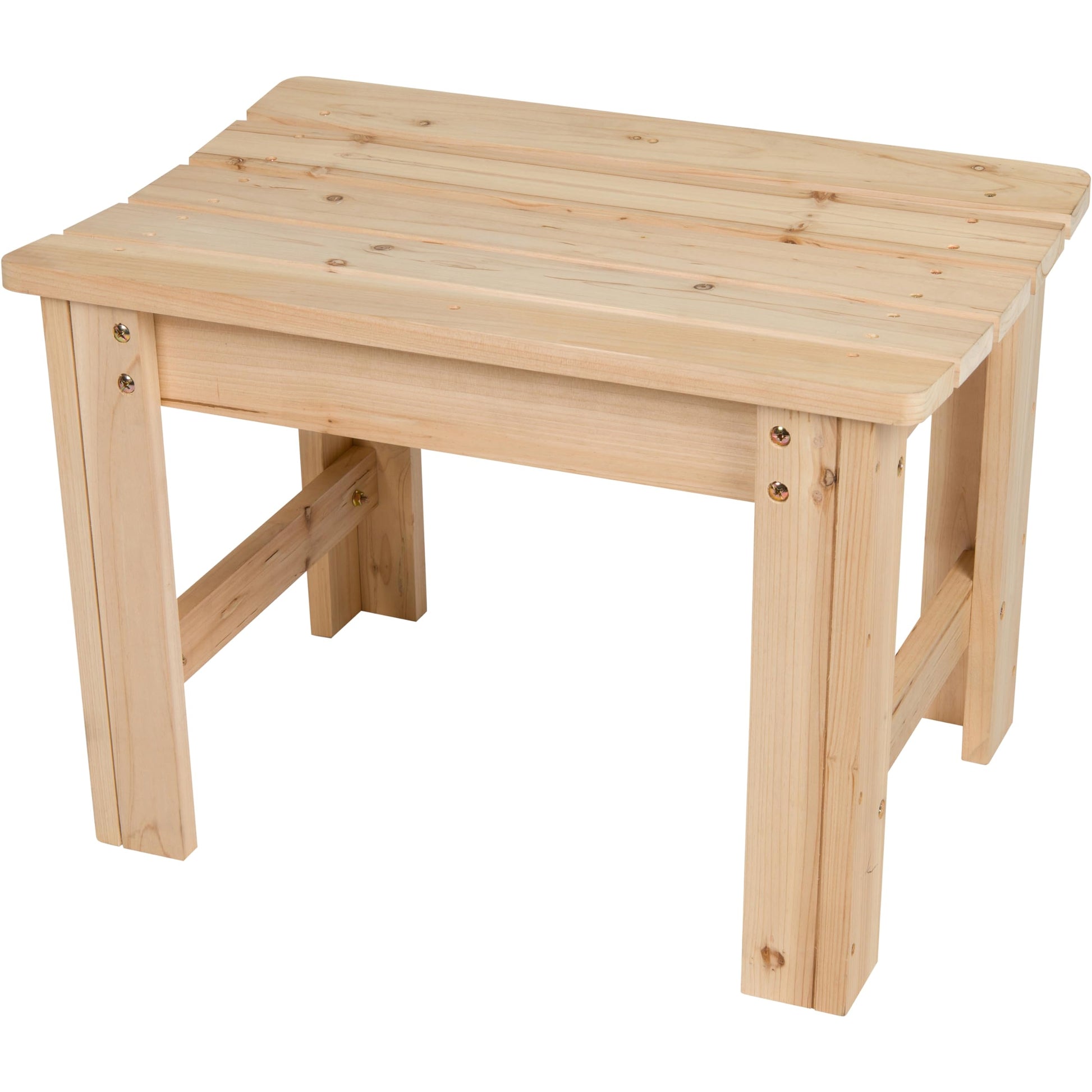 Shine Company Outdoor Wood Backless Patio Garden Bench, 2 Ft, Natural - CookCave