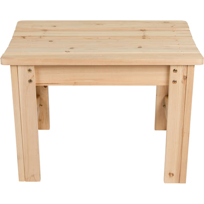 Shine Company Outdoor Wood Backless Patio Garden Bench, 2 Ft, Natural - CookCave