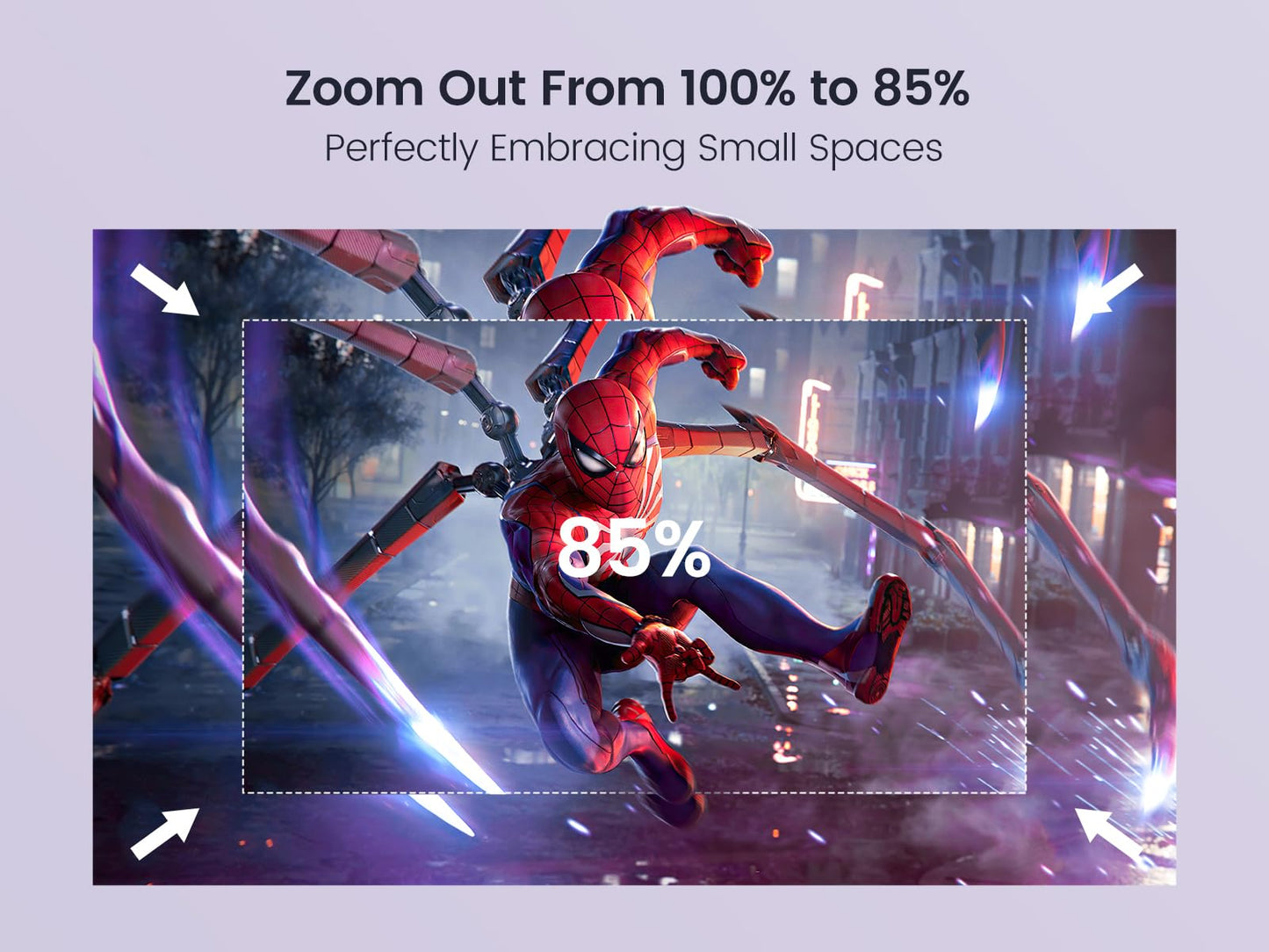 [Short Throw/Adjustable Stand]Mini projector with WiFi and Bluetooth, 2025 Upgrade Outdoor Portable Movie Projector 1080P, Auto Vertical Keystone, Home Projector for Phone/TV Stick, WiMiUS S27 (White) - CookCave