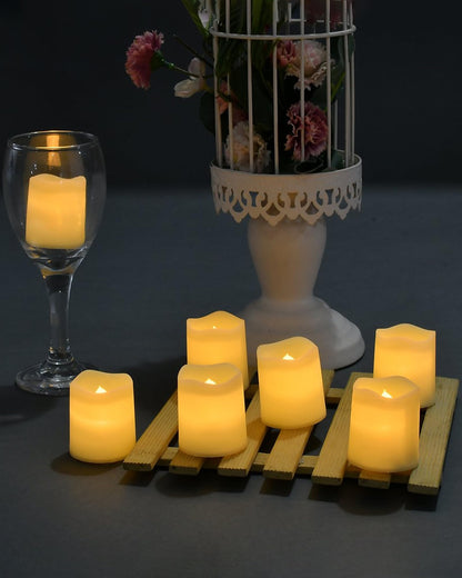 SHYMERY Flameless Votive Candles,Flameless Flickering Electric Fake Candle,24 Pack 200+Hour Battery Operated LED Tea Lights in Warm White for Wedding, Table, Halloween,Christmas Decorations 1.5"X1.7" - CookCave