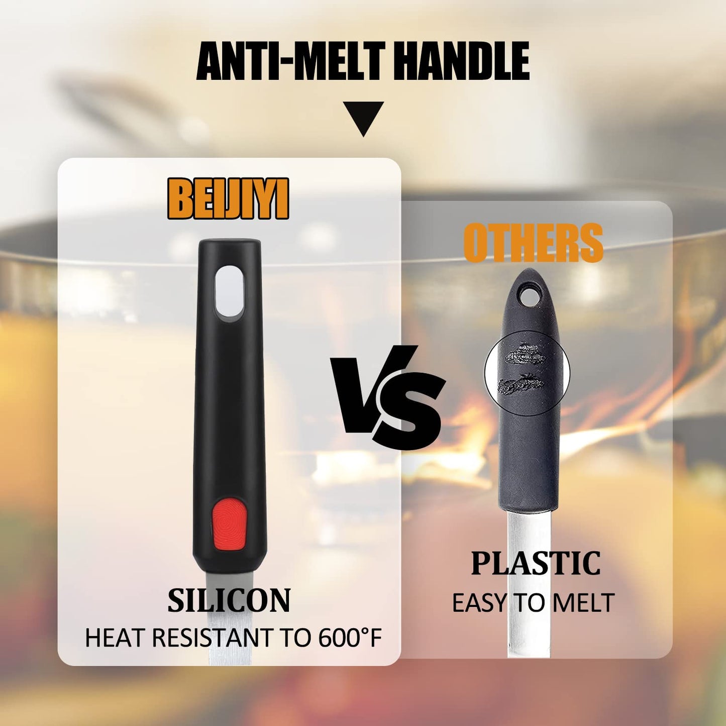 Silicone Spatula Turner Set of 3, Beijiyi 600°F Heat Resistant Cooking Spatulas for Nonstick Cookware, Large Flexible Kitchen Utensils BPA Free Rubber Spatula Set for Egg, Pancake, Fish, Burger - CookCave