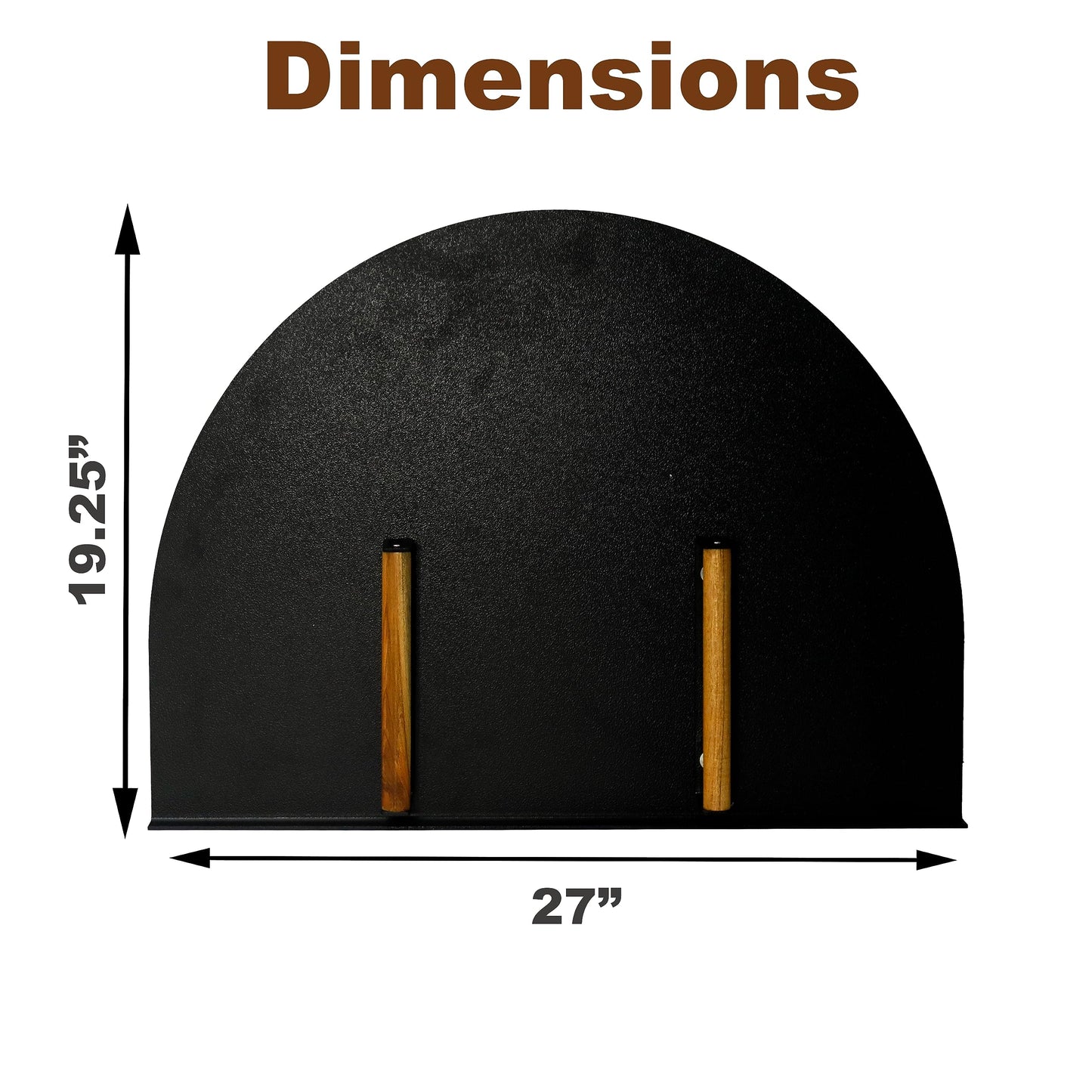 Simond Store Pizza Oven Door 27”(W) X 19.25”(H) Stainless Steel 304 Heavy-Duty Oven Door with Wooden Handle for Indoor & Outdoor Pizza Oven, Outdoor Pizza Oven Kit - CookCave