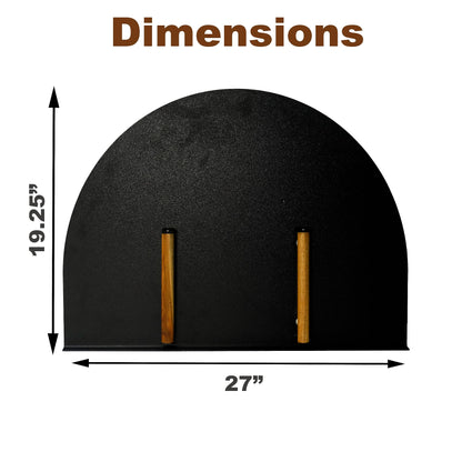 Simond Store Pizza Oven Door 27”(W) X 19.25”(H) Stainless Steel 304 Heavy-Duty Oven Door with Wooden Handle for Indoor & Outdoor Pizza Oven, Outdoor Pizza Oven Kit - CookCave