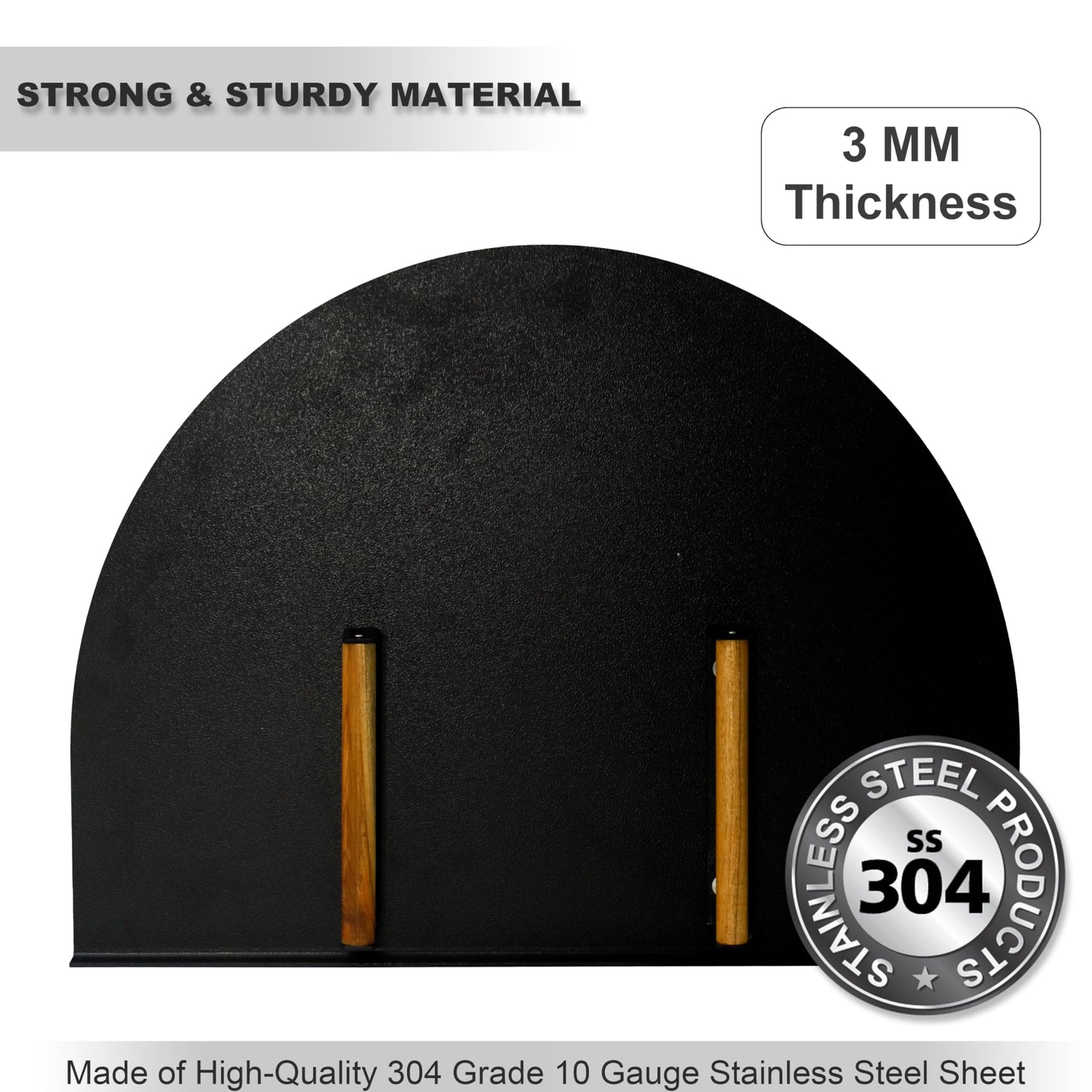 Simond Store Pizza Oven Door 27”(W) X 19.25”(H) Stainless Steel 304 Heavy-Duty Oven Door with Wooden Handle for Indoor & Outdoor Pizza Oven, Outdoor Pizza Oven Kit - CookCave